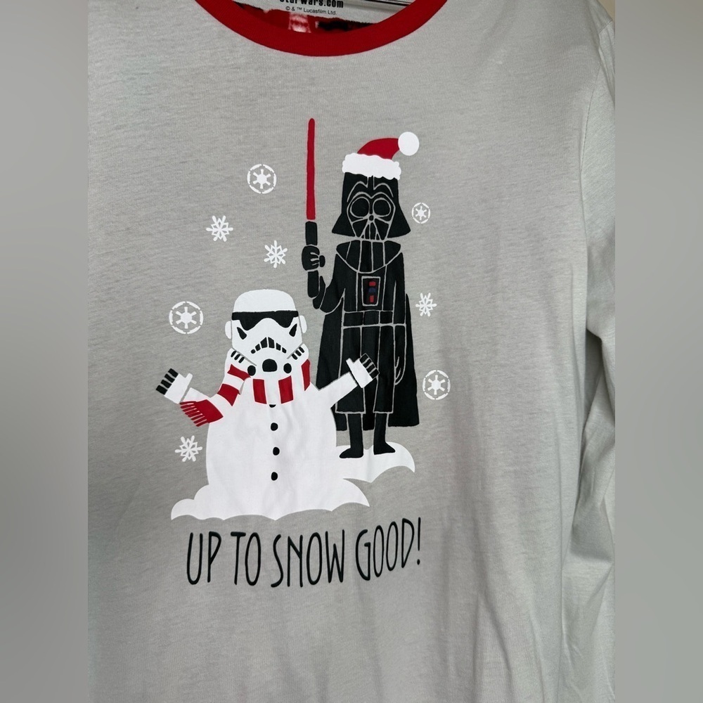 NWT Disney Star Wars Pajama Set Long Sleeve Top Flannel Pants Size Medium - Picture 4 of 11